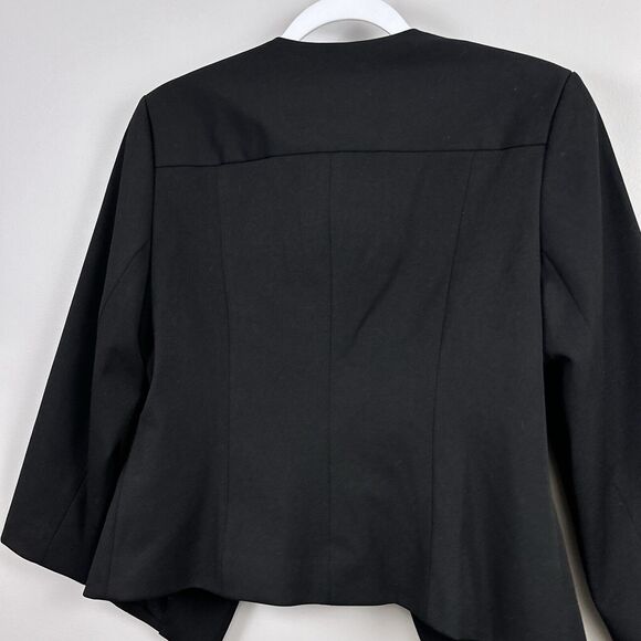 New Express Blazer Women's Size 10 Stretch Black Lined Jacket Open Front Career - Picture 6 of 9